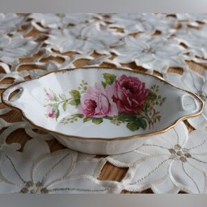 Royal Albert "American Beauty" Bone China Serving Piece Sweet Meat Dish England